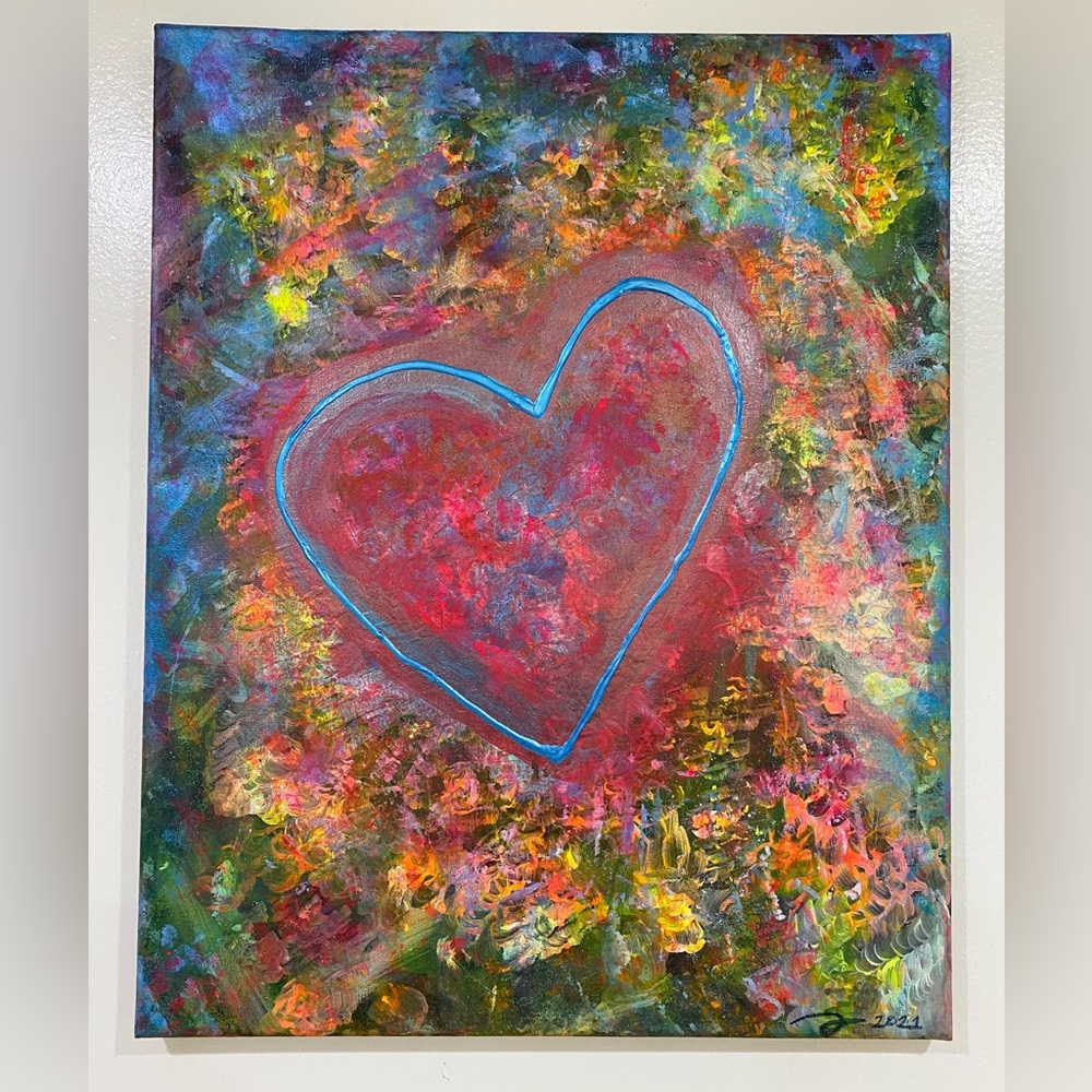 Original art RobynRossArt “Through All The Chaos You Still Have My ❤️” 16” x 20”
